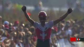 Cyclisme: Fabian Cancellara a remporté le contre la montre des mondiaux de Mendrisio (TI). Il s'agit de son 3ème titre mondial