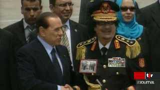 Relations Italie-Lybie: le Colonel Mouammar Kadhafi se rend à Rome pour la première fois