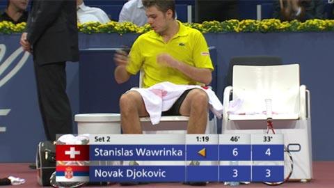 Tennis / Swiss Indoors (1/4) – 2e set : Wawrinka finit par breaker à nouveau Djokovic. Magnifique! (4)