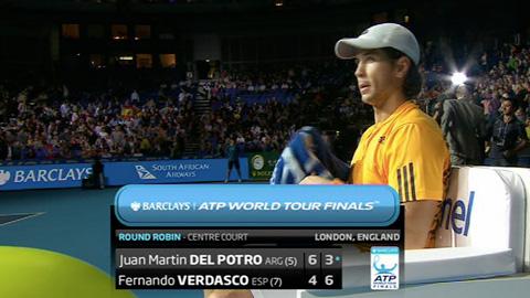 Tennis / Masters : Fernando Verdasco remporte le 2e set (6-3) face à Juan Martin del Potro et égalise à une manche partout