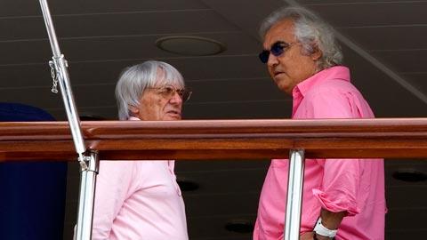 Ecclestone (à g.) - Briatore, 2 des 3 dirigeants des Queens Park Rangers