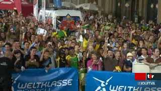 Usain Bolt était ce jeudi à Zurich, dans l'attente du meeting d'athlétisme de vendredi soir