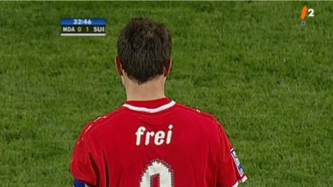 Football: match de qualification pour Mondial 2010, Moldavie-Suisse 0-1 ouverture du score par Frei