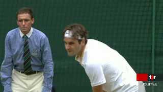 Tennis / Wimbledon: Roger Federer a battu le suedois Robin Soderling non sans peine (6-4, 7-6, 7-6)