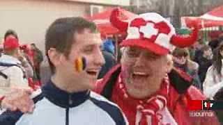 Football / Qualifications CM 2010: reportage parmi les supporters suisse en déplacement en Moldavie