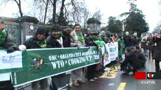 GE / OMC: des manifestants du monde entier ont brièvement et pacifiquement bloqué l'accès au bâtiment, dénonçant la mort de la petite agriculture