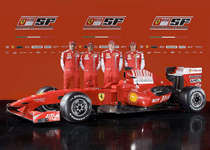 La Scuderia a présenté son bolide pour la saison 2009.