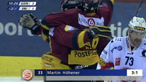 Hockey / LNA : Genève-Servette – Fribourg-Gottéron / Aubin manque l'égalisation et Servette marque par Hoehener (5)
