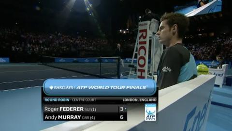 Tennis / Masters: Andy Murray remporte le 1er set (6-3) contre Roger Federer
