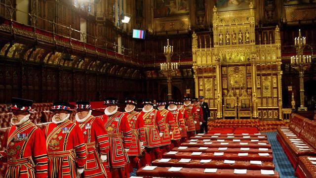 La Chambre des Lords, siège du Parlement britannique.