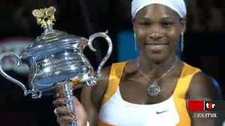 Tennis: Serena Williams (USA) remporte son 5ème Open d'Australie face à Justine Hénin (BEL)