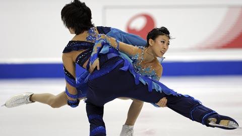 Les vice-champions olympiques chinois Pang et Tong mènent le bal.