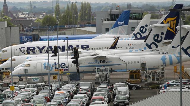 A Belfast, les avions étaient cloués au sol à cause des cendres.