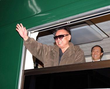 Kim Jong-il lors de son précédent voyage en Chine, en 2006.