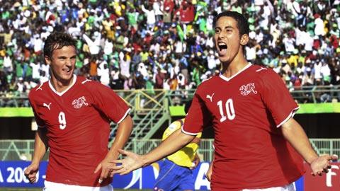 Seferovic et Ben Khalifa, deux champions du monde M17. Le premier a déjà quitté la Super League, le second le fera en juin.