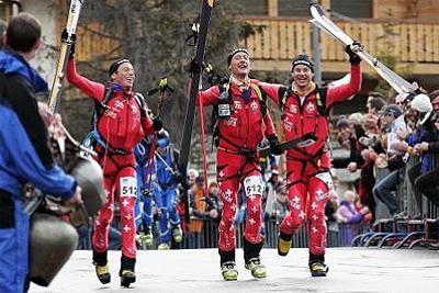 Les vainqueurs 2008: Florent Troillet, Didier Moret and Alexander Hug