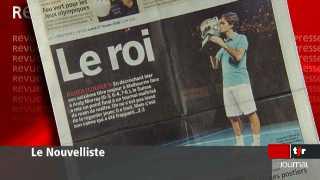La presse revient sur la seizième victoire en Grand Chelem de Rodger Federer