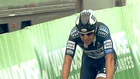 Cyclisme: Tour de Romandie, arrivée contre-la-montre à Moudon: le vainqueur, Richie Porte (AUS) - vendredi 30 avril 2010