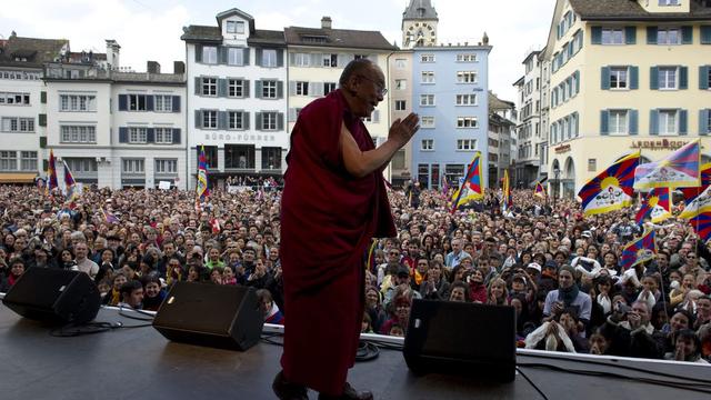 Le Dalaï Lama en visite à Zurich le 10 avril dernier
