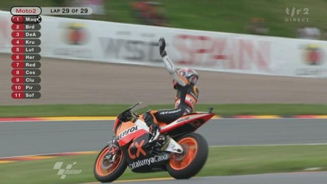 Moto, GP Allemagne/Moto2: A l'arrivée 3e victoire consécutive de Marquez. Magnifique perf' des Suisses,  Krummenacher 4e, Lüthi 5e et Aegerter 12e.