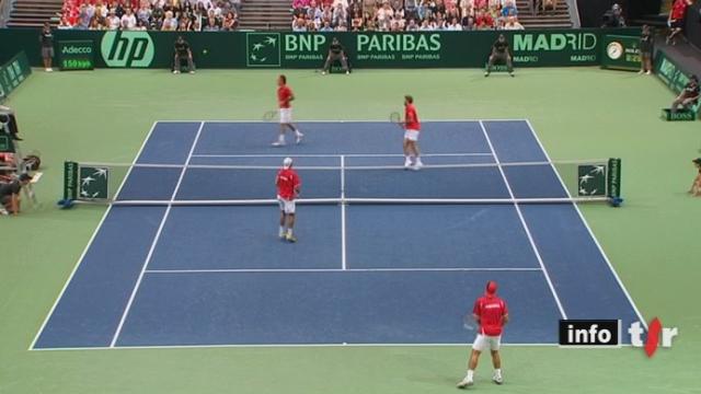 Tennis / Coupe Davis : la Suisse s'impose trois à zéro après la victoire en double du duo Wawrinka-Federer et se rapproche du groupe mondial