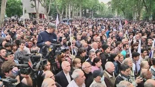 Manifestation anti-Saakachvili en Géorgie