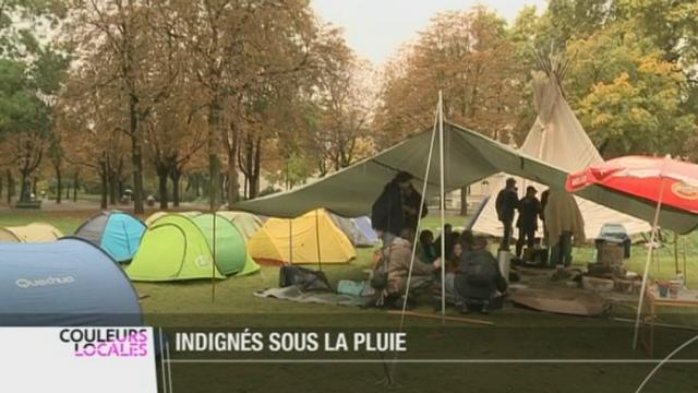 GE : depuis samedi, des indignés ont planté leurs tentes dans le parc des Bations