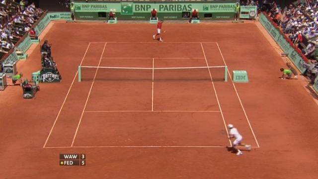 Tennis / Roland Garros (1/8 de finale): Stanislas Wawrinka - Roger Federer. la 1re manche va à Federer (6-3). Dernier jeu