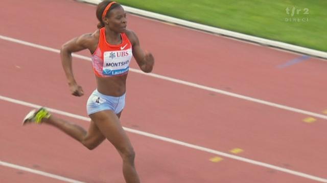 Athlétisme / Athletissima (Diamond League): 400 m dames. Sanya Richards (USA) battue par Amantle Montsho (Botswana) en 50''23