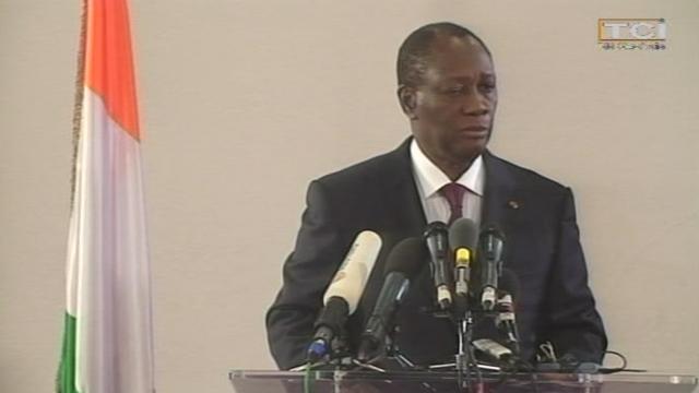 Alassane Ouattara s'adresse aux médias