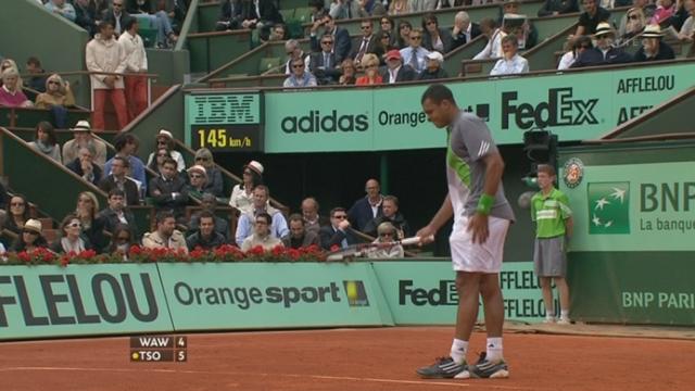 Tennis / Roland-Garros (3e tour) : Stanislas Wawrinka s’incline 6-4 dans le 1er set face à Jo-Wilfried Tsonga (FRA)