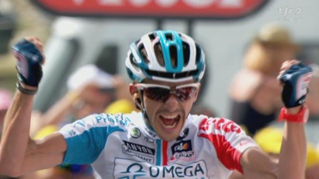 Cyclisme/Tour de France (14e étape-Les Pyrénées) Victoire du Belge Vanendert au Plateau de Beille. Les meilleurs se neutralisent. Voeckler toujours en jaune.
