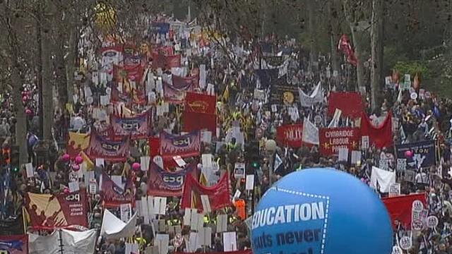 Manifestation de grande ampleur en Grande-Bretagne