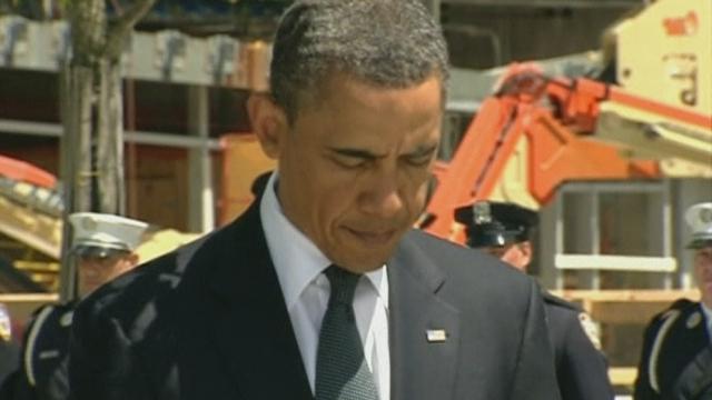 Moment de recueillement pour Obama à Ground Zero