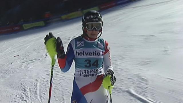 Ski alpin /Slalom dames Aspen: Seule Suissesse qualifiée pour la 2e manche, Wendy Holdener confirme ses capacités.