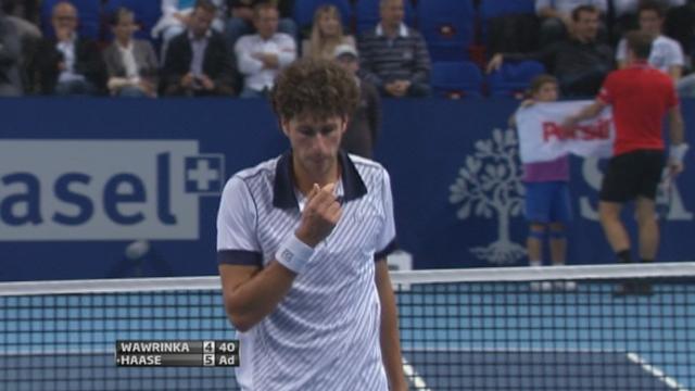 Tennis / Swiss Indoors à Bâle (1/8): Stanislas Wawrinka (SUI) - Robin Haase (PB). 1er set (4-6)