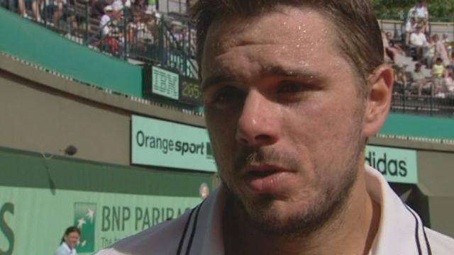 Tennis / Internationaux de France de Roland-Garros: interview de Stanislas Wawrinka