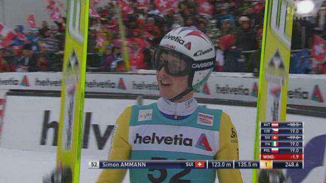 Saut à ski / 2e concours d'Engelberg (SUI): Malgré un très beau saut de 135,5m devant son public, Simon Ammann termine comme la veille, 9e.