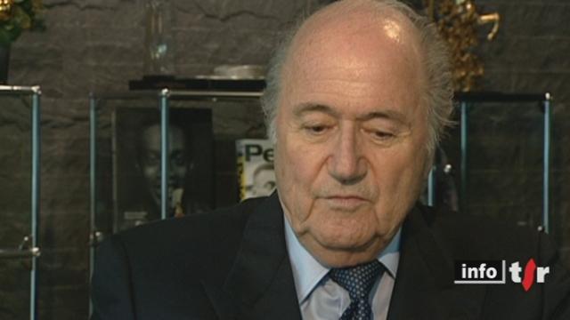 Football: interview de Sepp Blatter, président de la FIFA, par Pierre Alain Dupuis