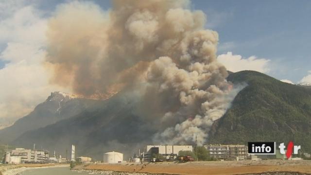 Incendie en Valais: la situation est désormais sous contrôle