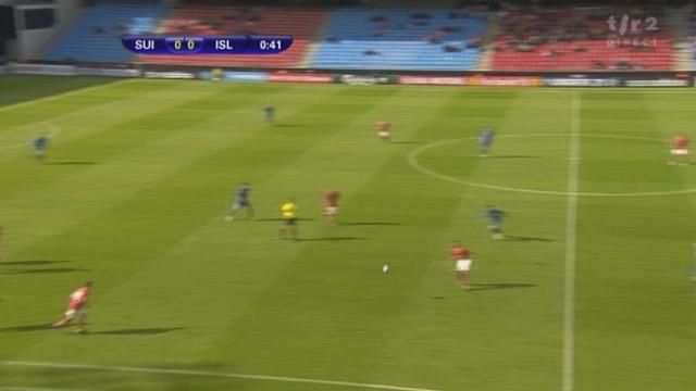 Football / Euro des moins de 21 ans au Danemark: Suisse - Islande. Fabian Frei ouvre le score pour les Suisses dès la 1re minute