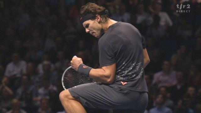 Tennis / Masters: Rafael Nadal (ESP) - Jo-Wilfried Tsonga. Le Français repousse plusieurs balles de set de l'Espagnol, mais finit par céder sur la 4e (6-7 6-4)