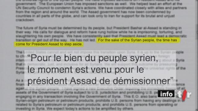 Syrie: l'Europe et les Etats-Unis demandent ouvertement la démission du président syrien Bachar Al-Assad