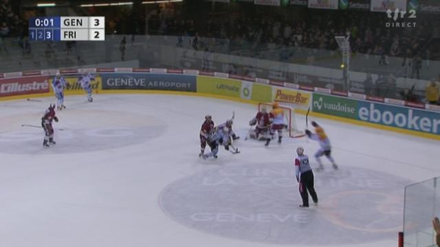 Hockey (LNA): Genève-Servette - Fribourg-Gottéron.Et les Dragons égalisent à la dernière seconde par Gamache (3-3/60e)