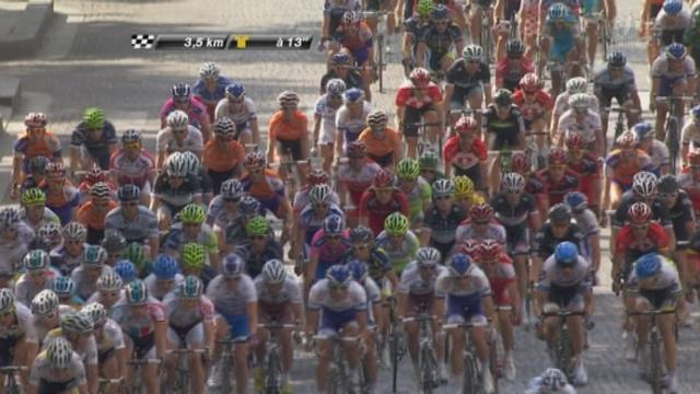 Cyclisme / Tour de France (21e et dernière étape): les 6 échappés sont rejoints à 5 km de l'arrivée. Sprint massif inévitable