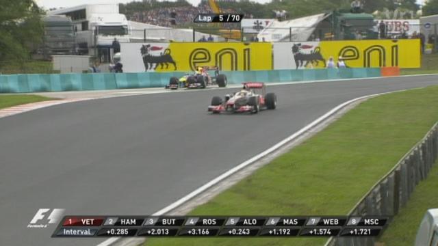 Automobilisme / F1 (GP de Hongrie): Hamilton attaque Vettel au 4e des 70 tours