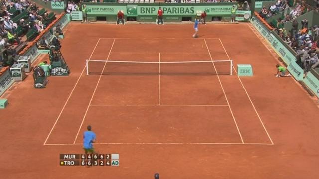 Tennis / Roland-Garros (1/8-finale): Andy Murray -Victor Troicki (4-6 4-6 6-3 6-2 7-5)