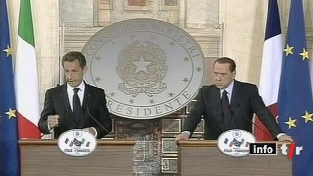 Nicolas Sarkozy et Silvio Berlusconi se sont rencontrés à Rome pour un court sommet consacré à l'immigration