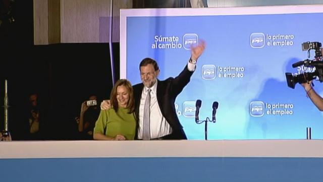 Séquences choisies - Mariano Rajoy fête sa victoire