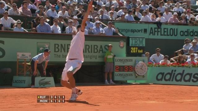 MonTennis / Roland Garros (2e tour): Gaël Monfils (FRA) a souffert, mais passé, contre son compatriote Rufin